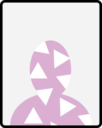A silhouette of a person's head and shoulders, colored light pink with white triangles