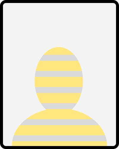 A silhouette of a person's head and shoulders, colored light yellow with light gray horizontal stripes
